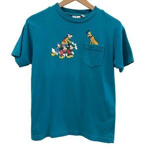 Vintage Disney Embroidered T-Shirt Size 14-16